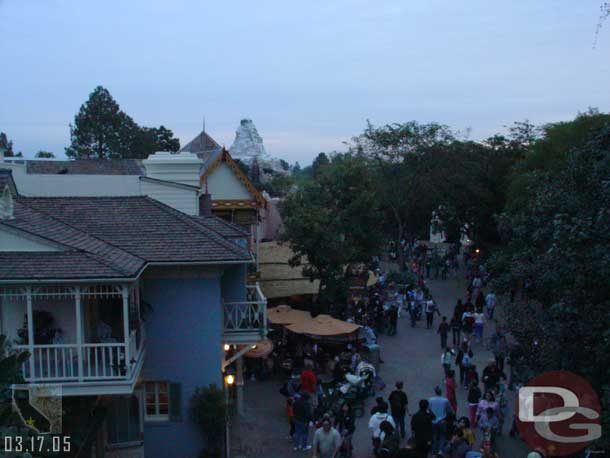 A view of Adventureland from up in the Treehouse