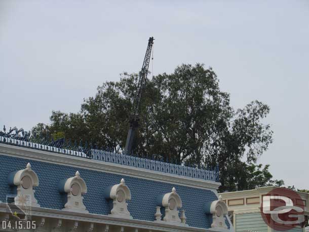 A crane back by the Jungle Cruise we believe