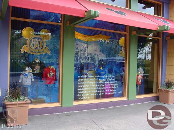 new Window Displays (also there was some major work going on further down but we did not get a picture.  The store on the corner oposite World of Disney was completely gutted.