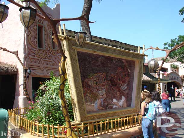 One of several photo mosaics scattered around the park.