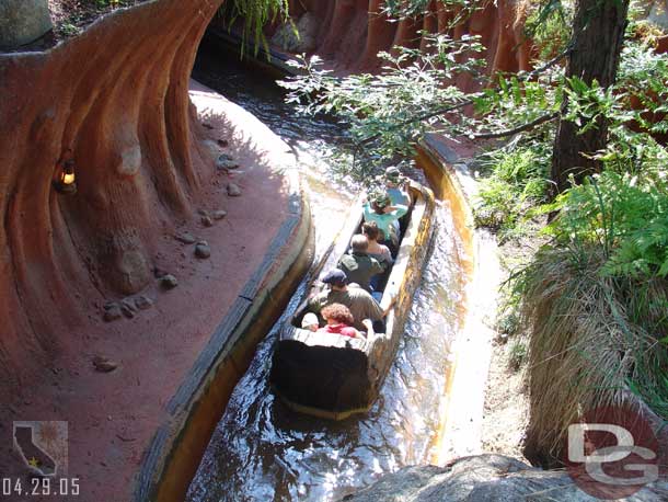 Splash Mountain was running again and all rows were being used now.