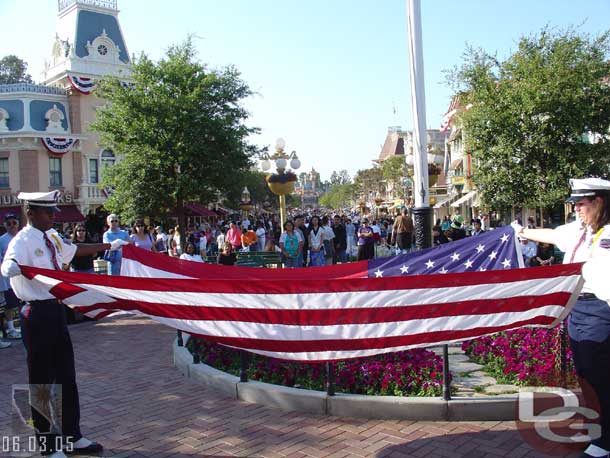 The flag retreat