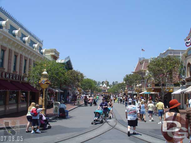 Not too crowded on Main Street, yet