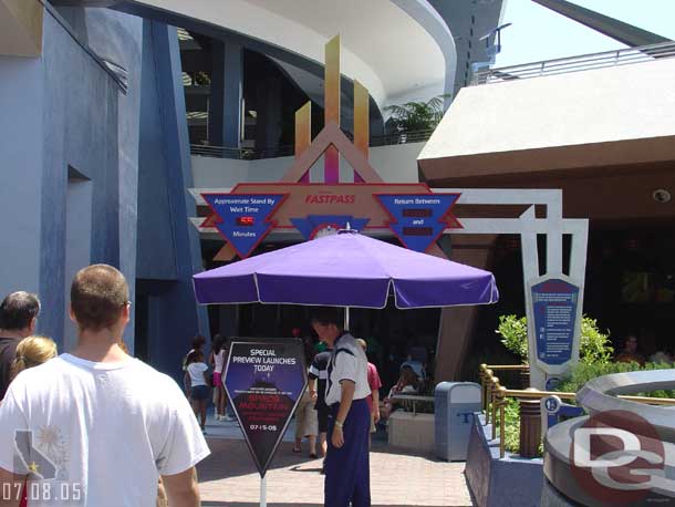 Space Mountain doing previews, it officially opens Friday
