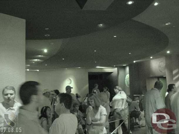 Quite a few people milling around the exit area