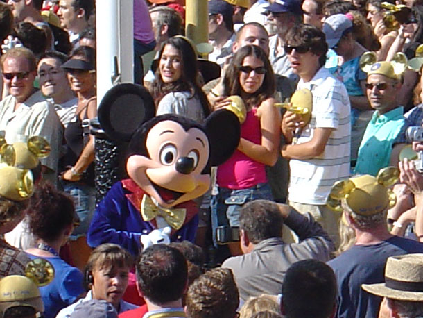 Mickey was at the flag pole during the reading.