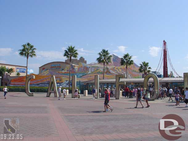 The giant cone at the DCA entrance is gone