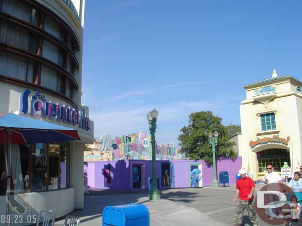 The Monsters Inc walls were moved up to the main Blvd almost.