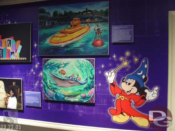 Finding Nemo Sub pictures at the exit to the First 50 Magical Years.. these were not up last time we went through several months ago..