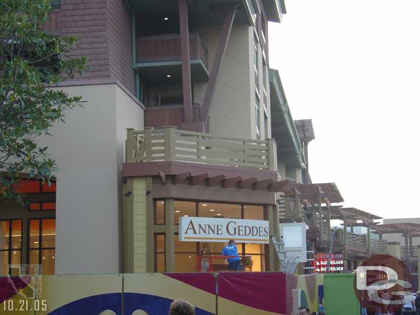 Work is nearing completion on the new shops in Downtown Disney