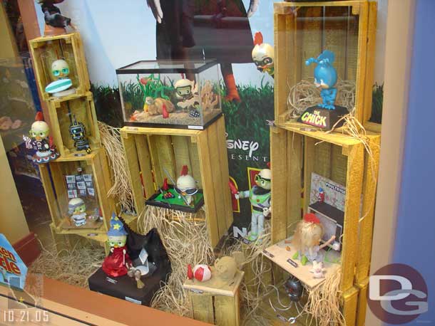 A Chicken Little display window in the World of Disney