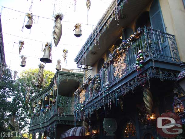 New Orleans Square decked out for the holidays