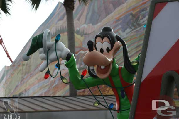 Goofy hanging out on the DCA letters