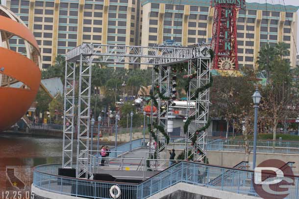 Now over to DCA.. the stage was still set up near the Pier