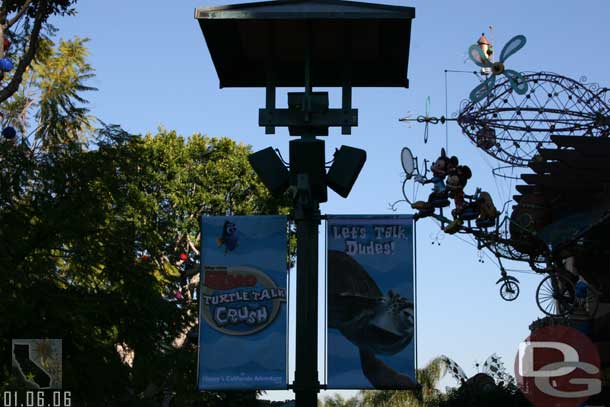 Downtown Disney now has banners up for Turtle Talk 