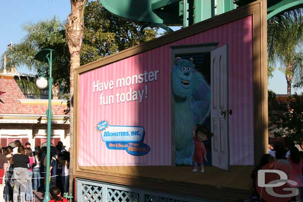 Monsters Inc is everywhere.. for being a soft opening its really being pushed.. I even saw a billboard along the I-5 on the way home.