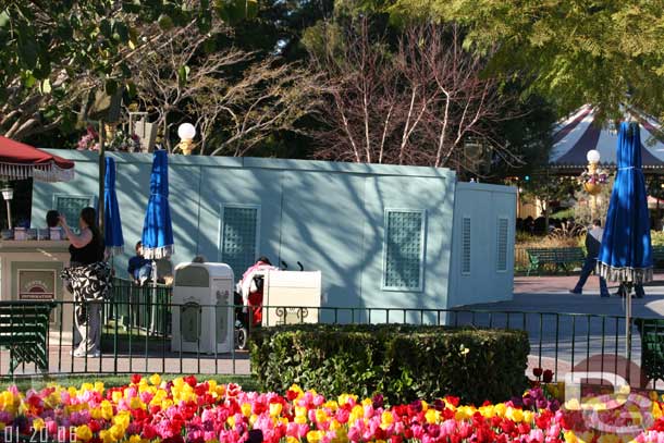 There were two areas walled off near the hub, this one as you enter Adventureland