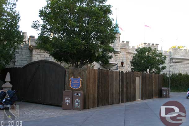 The restrooms next to the Matterhorn are being redone