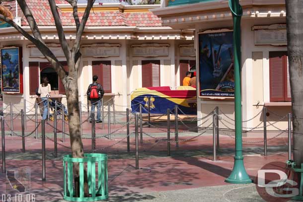 Some work going on near the ticket booths