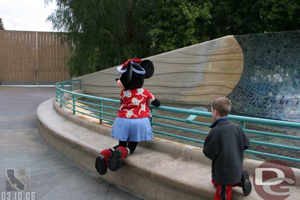 Minnie hanging out in the Sunshine Plaza