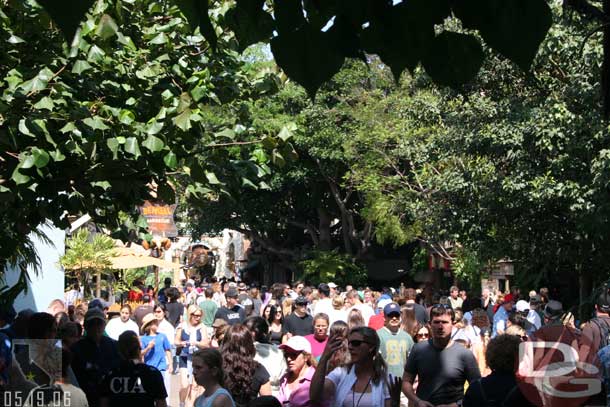 The mass of humanity in Adventureland