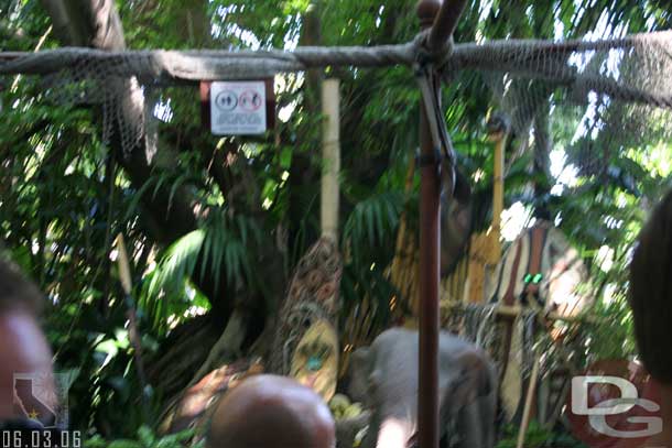 Speaking of removed.. Trader Sam is MIA on the Jungle Cruise