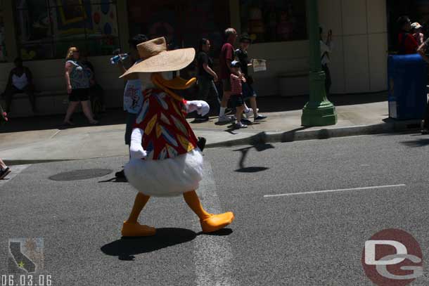 Donald out on the backlot