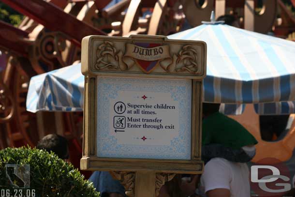 A permanent sign for Dumbo has arrived (this reminds me I am thinking of running a section with all the new signs.. anyone interested in seeing that?)