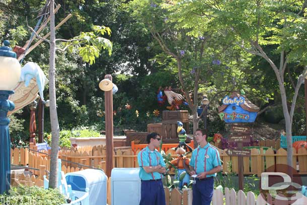 CMs standing guard at the play area entrance