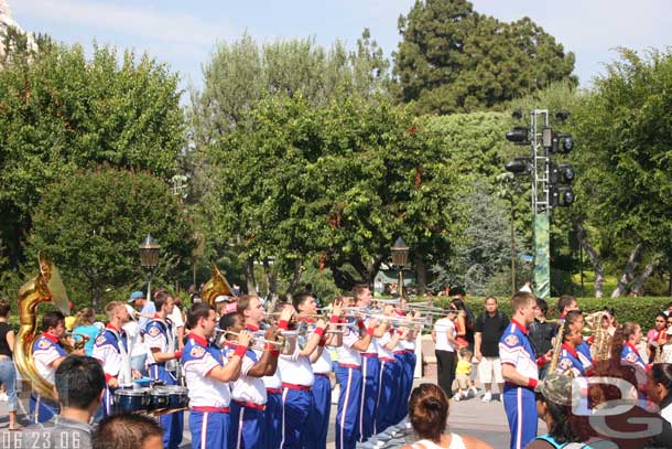 The College Band and their 4:00pm set in front of the Castle