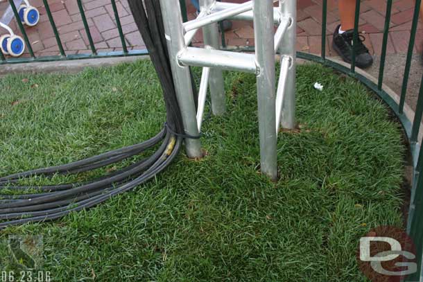 Kind of interesting they resodding and the cable posts are into the ground (under the sod)