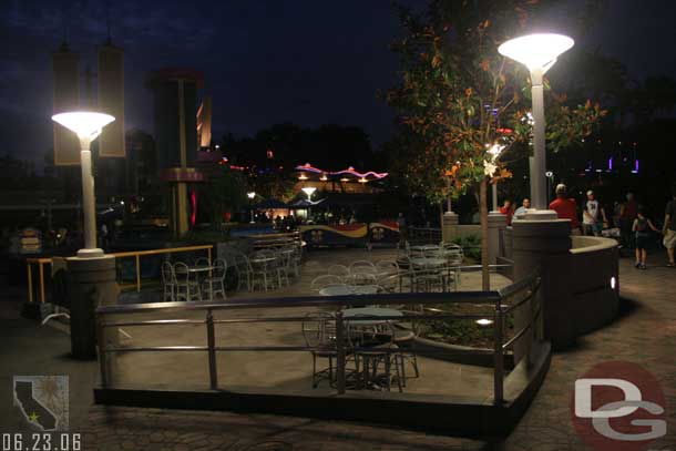 A couple shots of the new Club Buzz seating at night