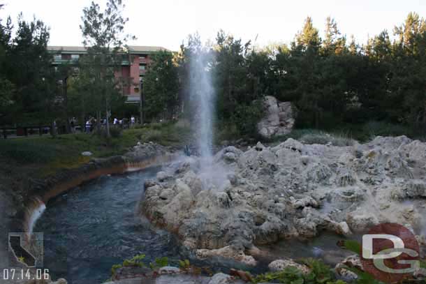 I found it interesting that the geysers were really not running and people were making it through without getting soaked