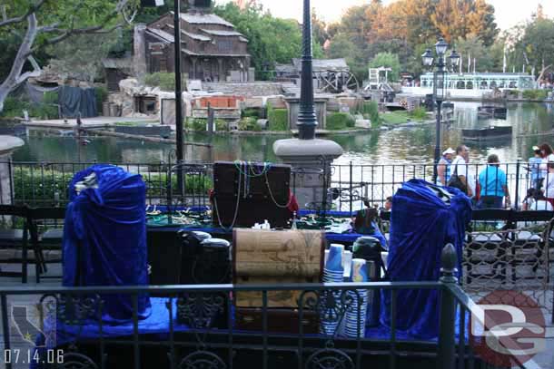 Setting up for a Fantasmic dinner(well dessert package)