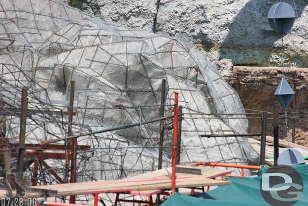 The rocks are really starting to take shape and cover the newly extended building