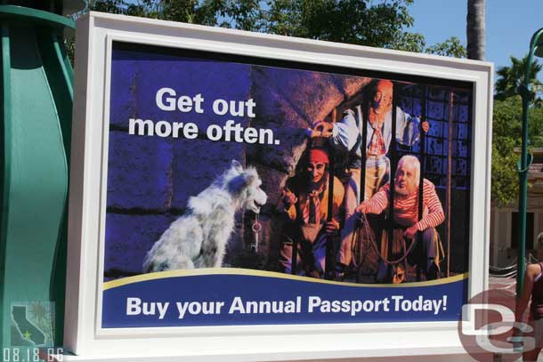 The current billboard ad for annual passes