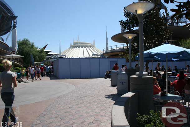 Speaking of work, walls have sprunk up around the old Radio Disney booth