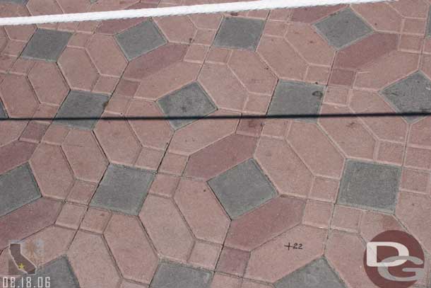 Noticed more markings on the bricks, these near the monorail line