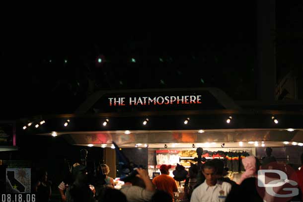 The Hatmosphere at night