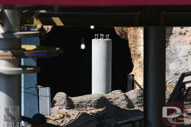 Noticed this pillar off to the far right looking at the monorail station.  We could not tell if it was new or if it was one of the supports for the old exit ramp