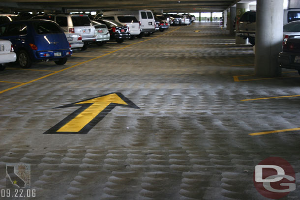 Looks like the parking garage has been stripped recently.