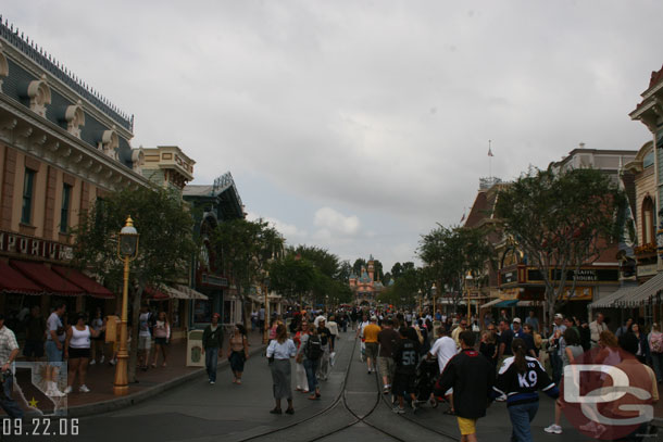 Looking down Main Street it was an overcast and gloomy afternoon