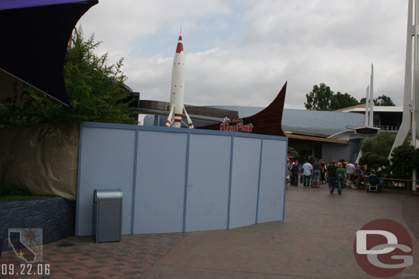 The walls for the new Hatmosphere shop have extended out to the Vacation Club sales area