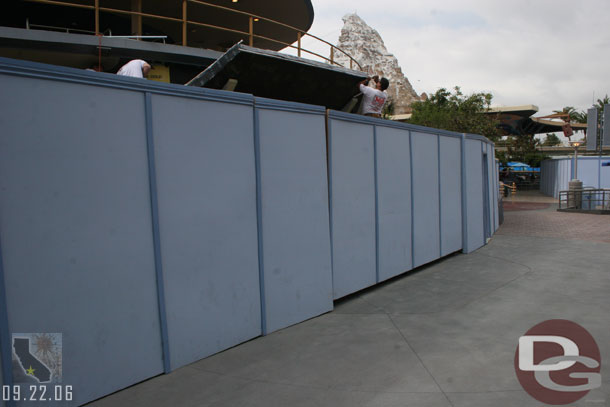 The new store walls have been pushed back a bit to widen the walkway