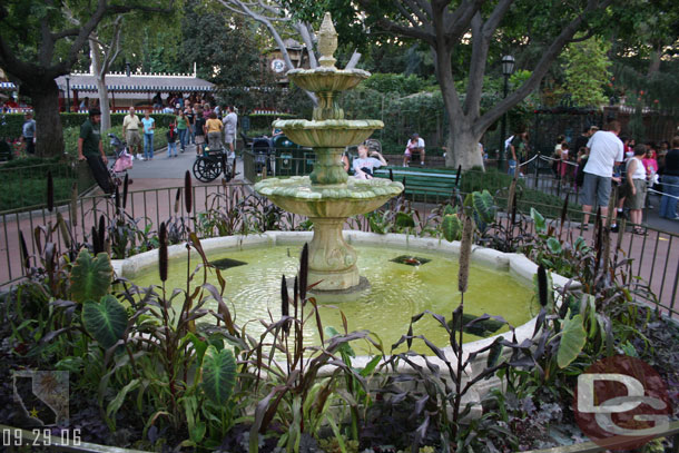 The fountain near Haunted Mansion