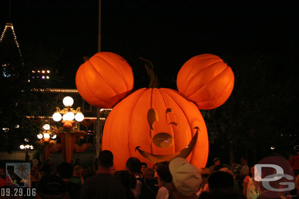 We close with a shot of the giant pumpking in Town Square