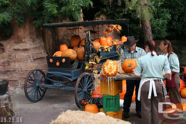 A pumpkin carving demo