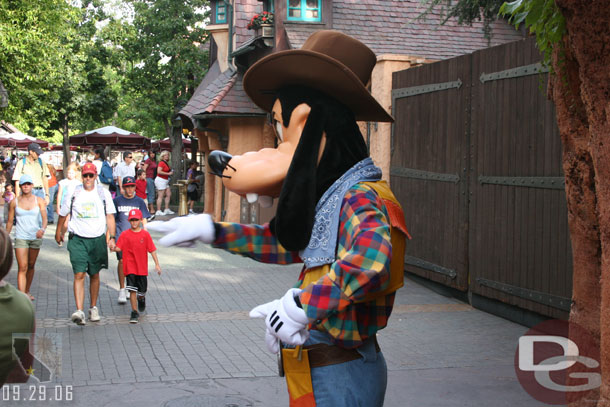 Goofy was out in his western gear too