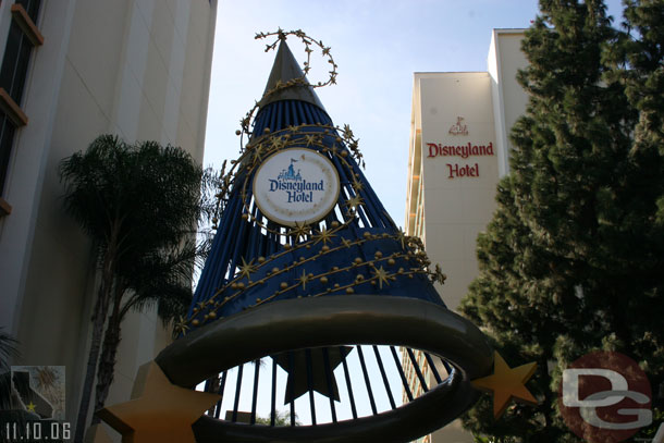 Looking back at the hotel
