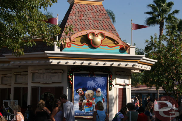 New signs on the ticket booths for the holidays